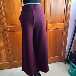 Elegant burgundy Wide-Leg Women's Pants